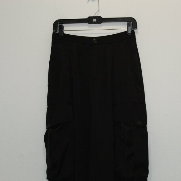 MNG Suit Black Trouser Dress Pants With Outer Pockets Size 2 - Picture 2 of 11